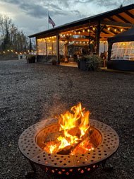Cozy firepit at Moore Family Vineyards
